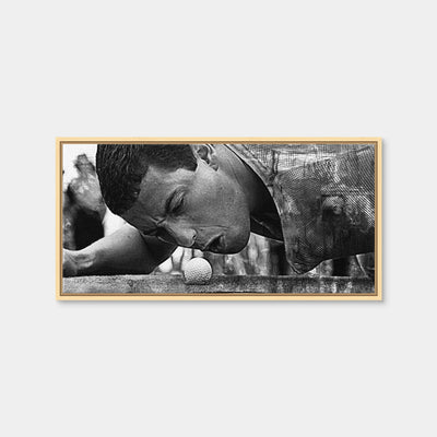 AUTO-MOCKUP WHITE | Happy Gilmore Grayscale | 1 Piece | Natural Framed Canvas | group=2x1