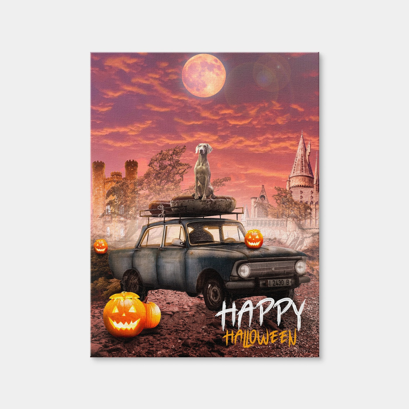 AUTO-MOCKUP WHITE | Happy Halloween | 1 Piece | Gallery Wrap Canvas | group=3x4