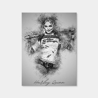AUTO-MOCKUP WHITE | Harley Quinn Sketch | 1 Piece | Gallery Wrap Canvas | group=3x4