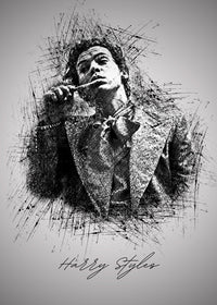 Harry Styles Brushing Wall Art
