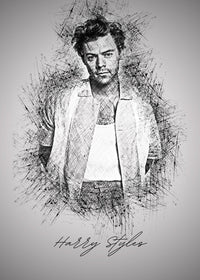 Harry Styles Sketch Wall Art