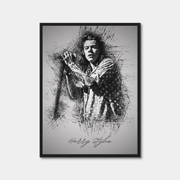Harry Styles Wall Art — Framed Canvas Format preview