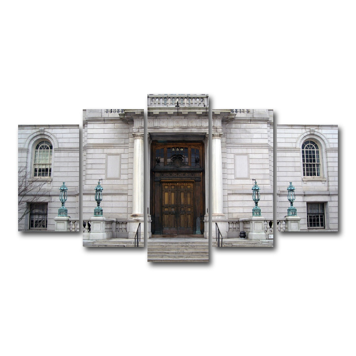 AUTO-MOCKUP WHITE | Hartford Connecticut Town Hall | 5 Piece | Gallery Wrap Canvas | group=5_normal