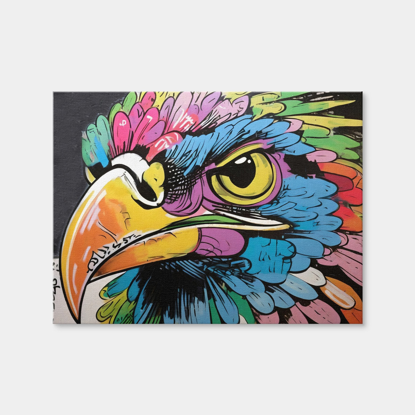 AUTO-MOCKUP WHITE | Hawk Graffiti | 1 Piece | Gallery Wrap | group=4x3