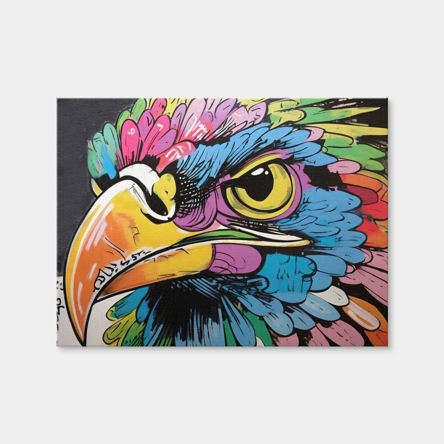 AUTO-MOCKUP WHITE | Hawk Graffiti | 1 Piece | Gallery Wrap | group=4x3