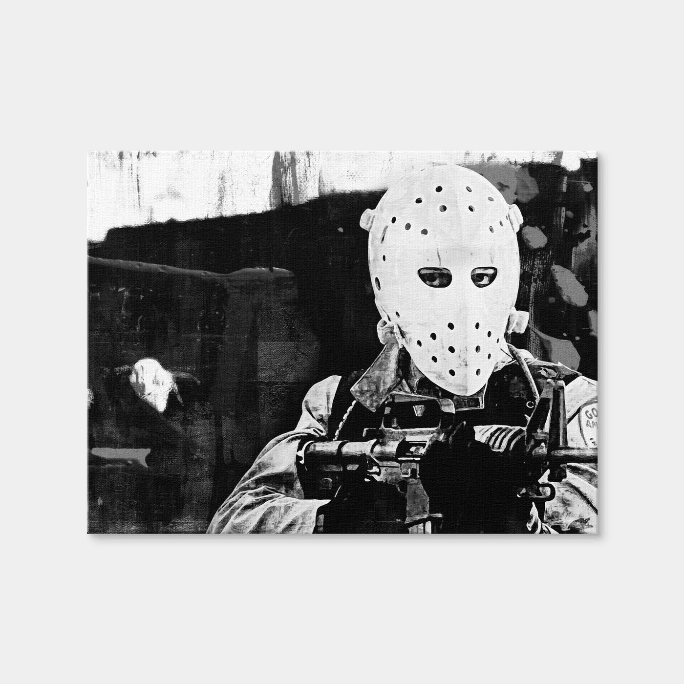 AUTO-MOCKUP WHITE | Heat - The Heist Grayscale | 1 Piece | Gallery Wrap Canvas | group=4x3