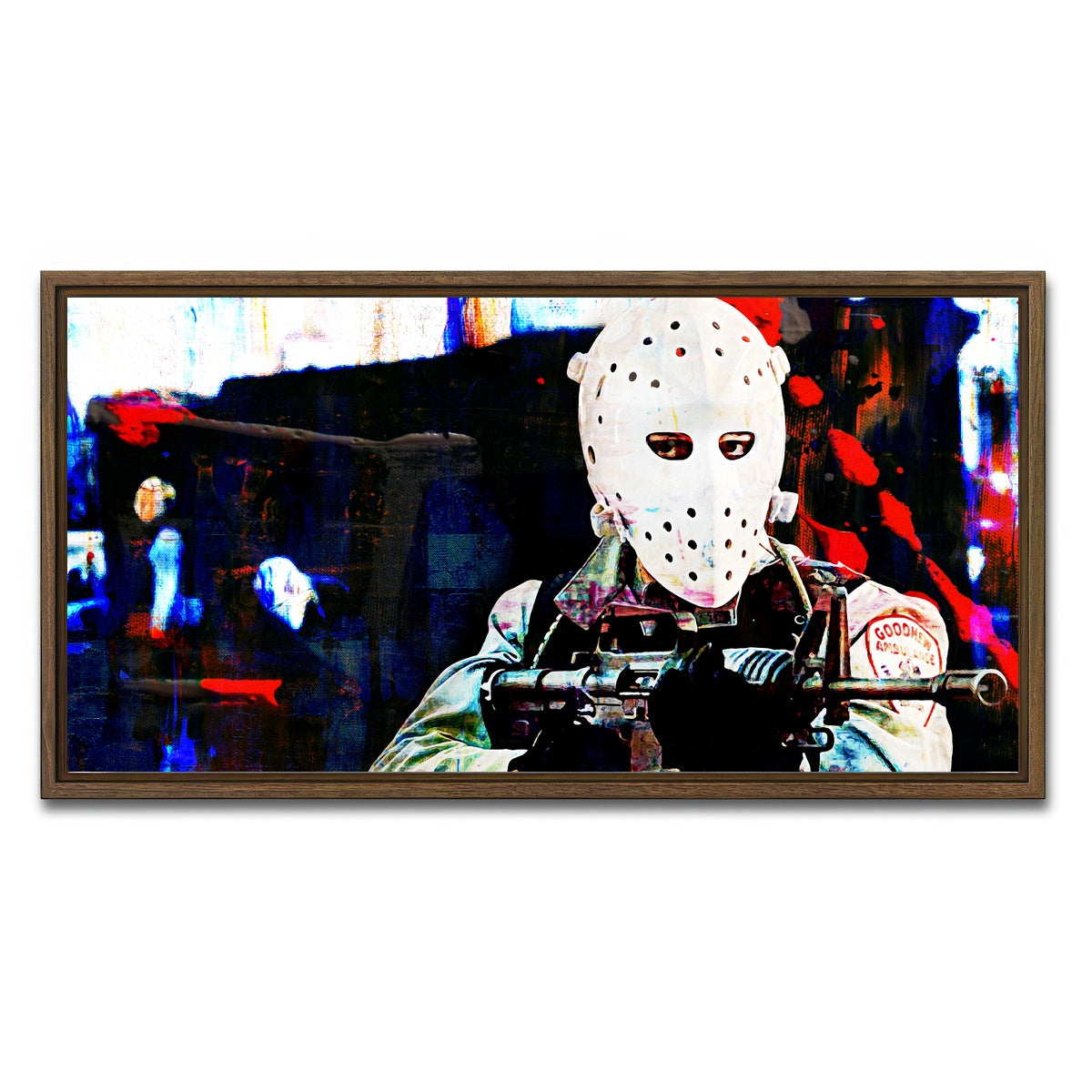 AUTO-MOCKUP WHITE | Heat - The Heist | 1 Piece | Walnut Framed Canvas | group=2x1