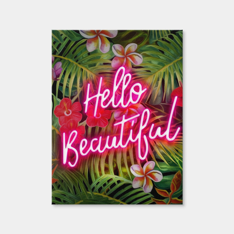 AUTO-MOCKUP WHITE | Hello Beautiful | 1 Piece | Gallery Wrap Canvas | group=3x4