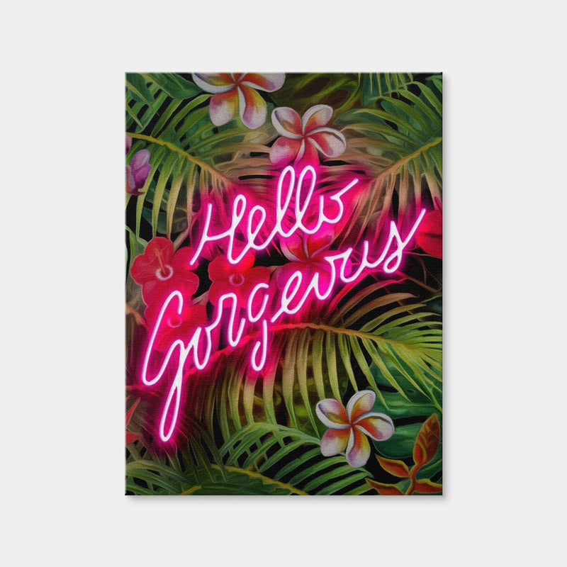 AUTO-MOCKUP WHITE | Hello Gorgeous | 1 Piece | Gallery Wrap Canvas | group=3x4