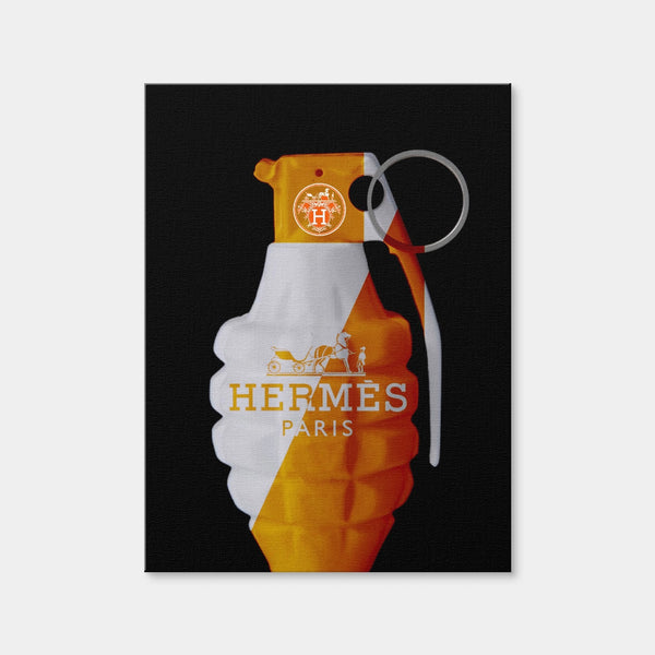 Hermes Grenade Wall Art — Canvas Wrap Format preview