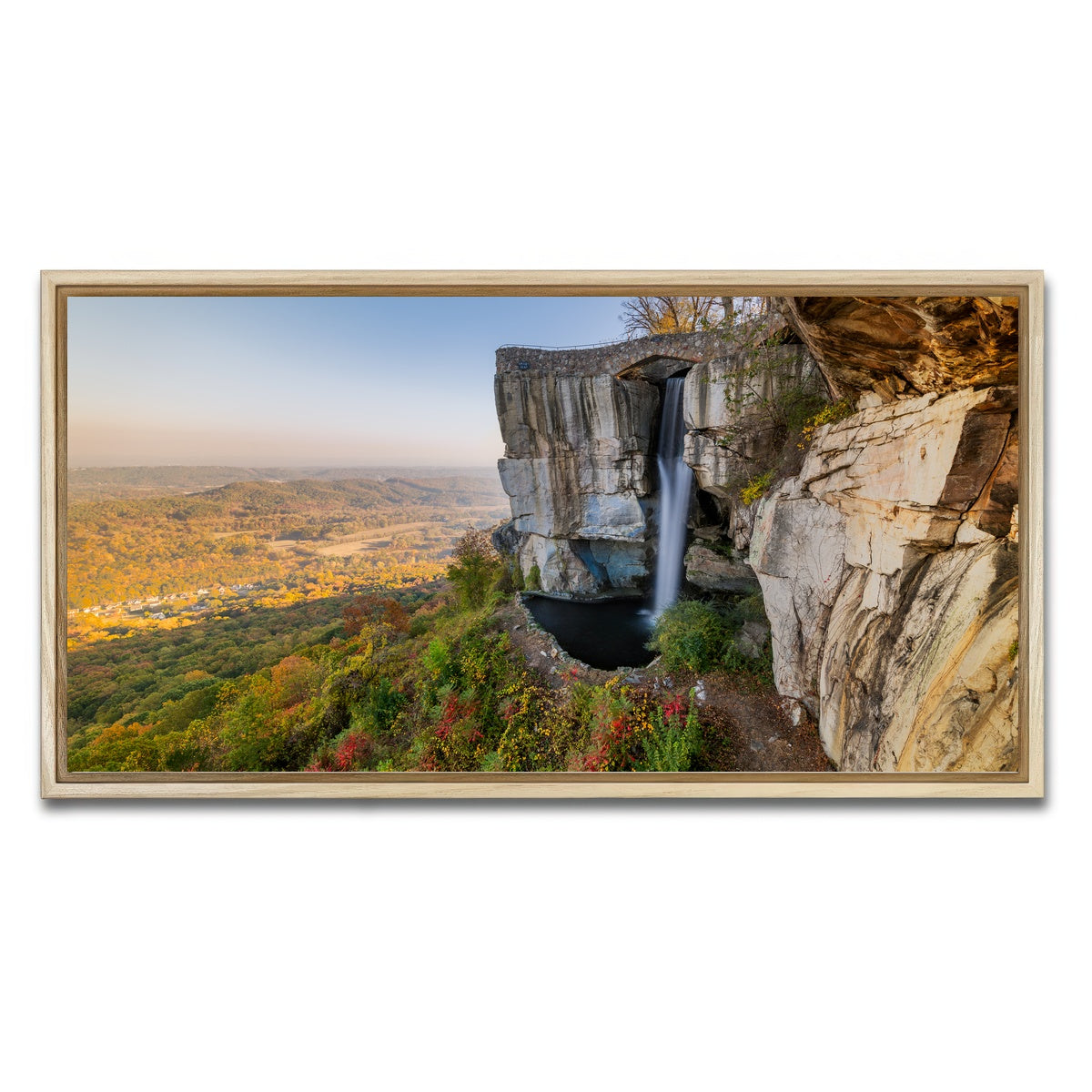 AUTO-MOCKUP WHITE | High Falls at Lookout Mountain | 1 Piece | Natural Framed Canvas | group=2x1