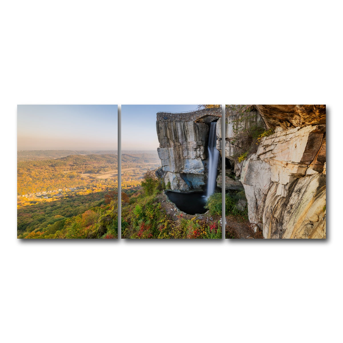 AUTO-MOCKUP WHITE | High Falls at Lookout Mountain | 3 Piece | Gallery Wrap Canvas | group=18x24