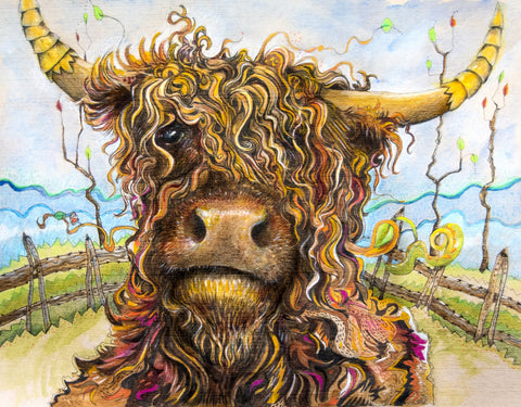 Highland Cow Art Wall Art