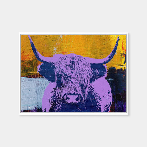 Highland Cow Wall Art — Framed Canvas Format preview