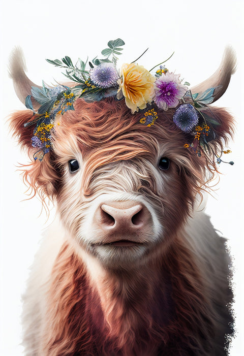 Highland cow portrait Wall Art