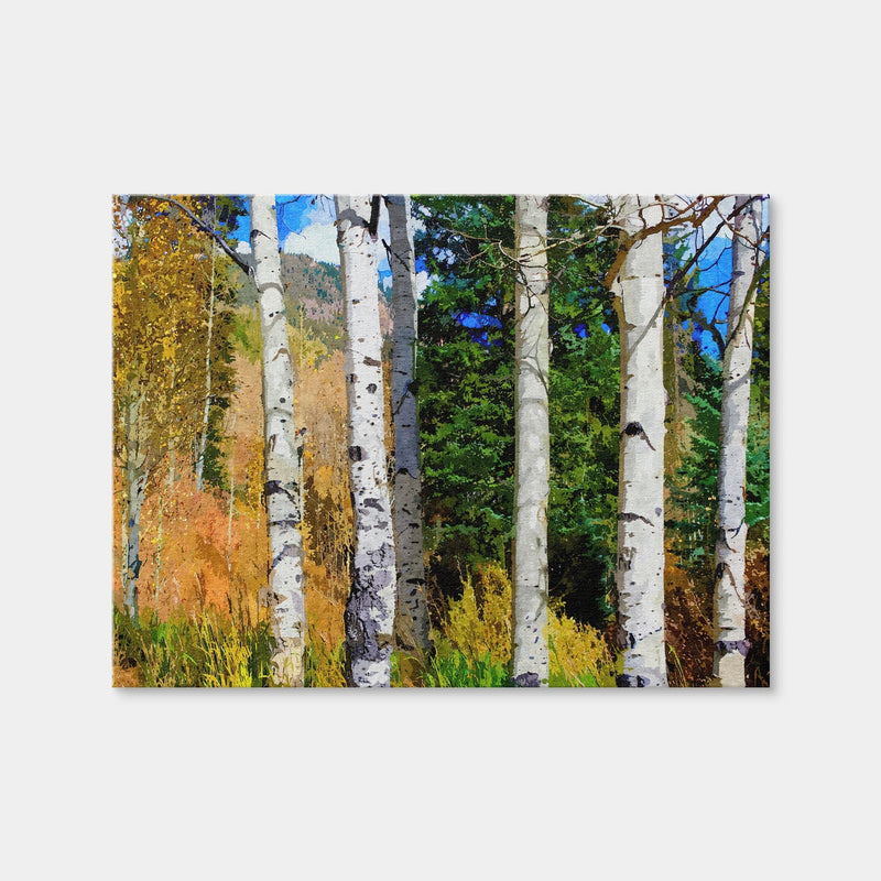 AUTO-MOCKUP WHITE | Hillside Aspen Grove | 1 Piece | Gallery Wrap Canvas | group=4x3