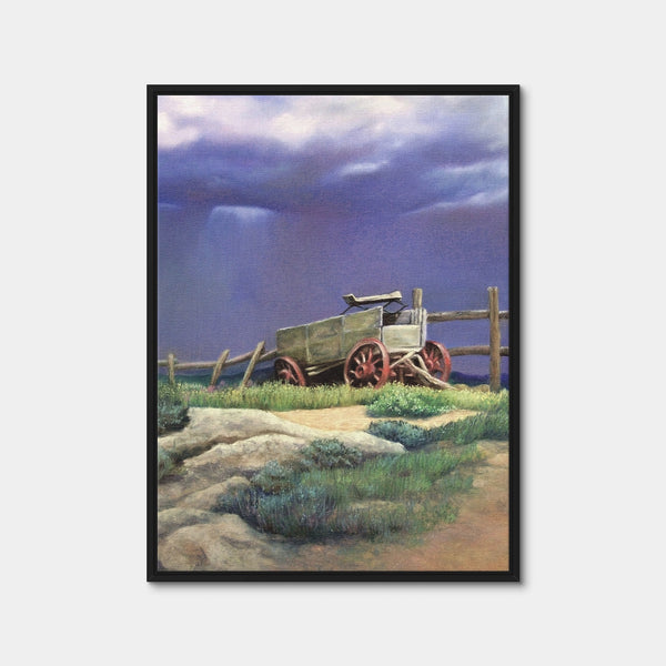 Hilltop Wagon Wall Art — Framed Canvas Format preview