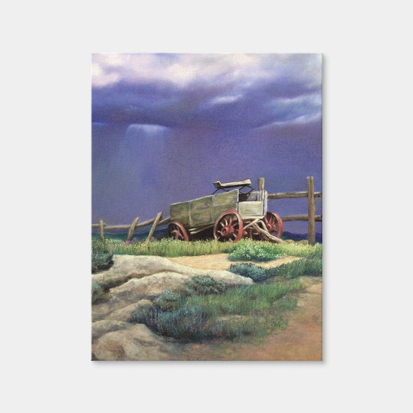 Hilltop Wagon Wall Art — Canvas Wrap Format preview
