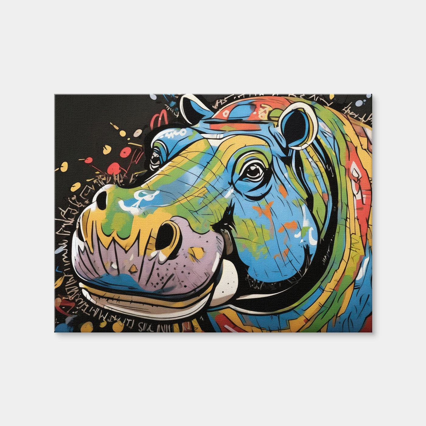 AUTO-MOCKUP WHITE | Hippo Graffiti | 1 Piece | Gallery Wrap | group=4x3
