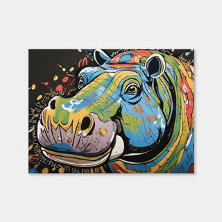 AUTO-MOCKUP WHITE | Hippo Graffiti | 1 Piece | Gallery Wrap | group=4x3