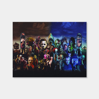 AUTO-MOCKUP WHITE | Horror Collage | 1 Piece | Gallery Wrap Canvas | group=4x3