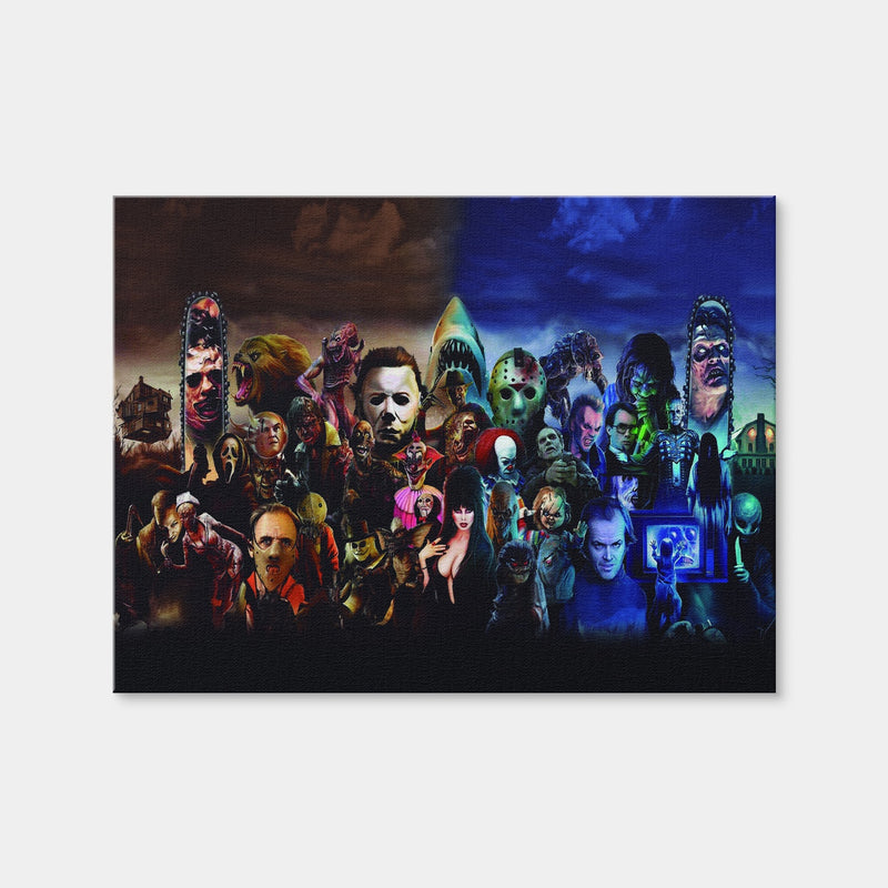 AUTO-MOCKUP WHITE | Horror Collage | 1 Piece | Gallery Wrap Canvas | group=4x3