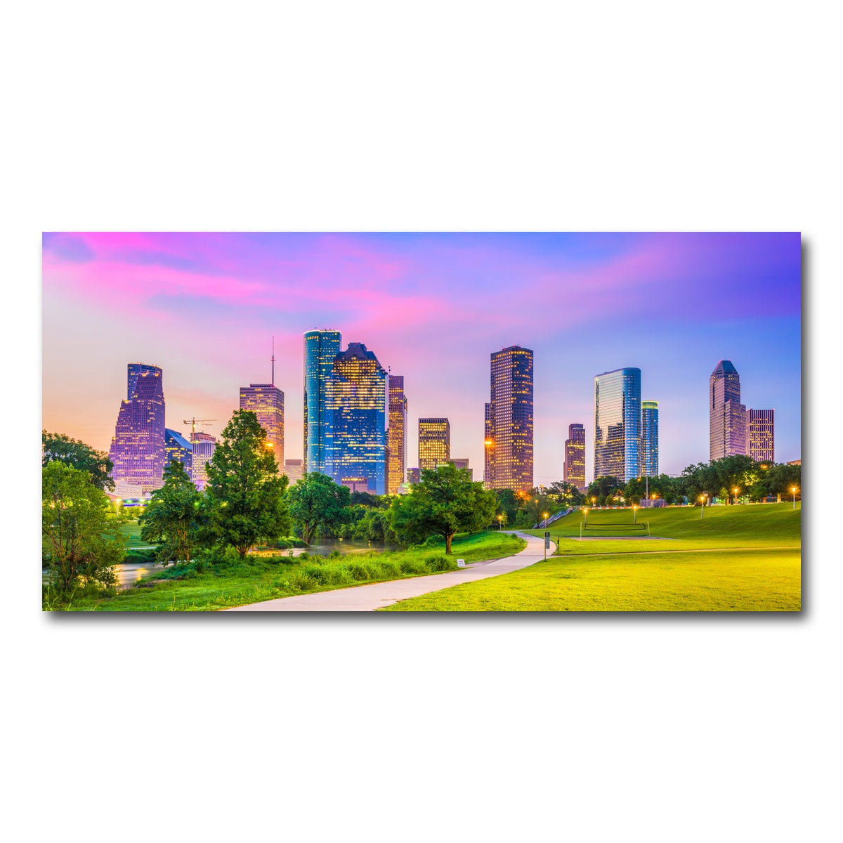 AUTO-MOCKUP WHITE | Houston Cityscape | 1 Piece | Gallery Wrap Canvas | group=2x1