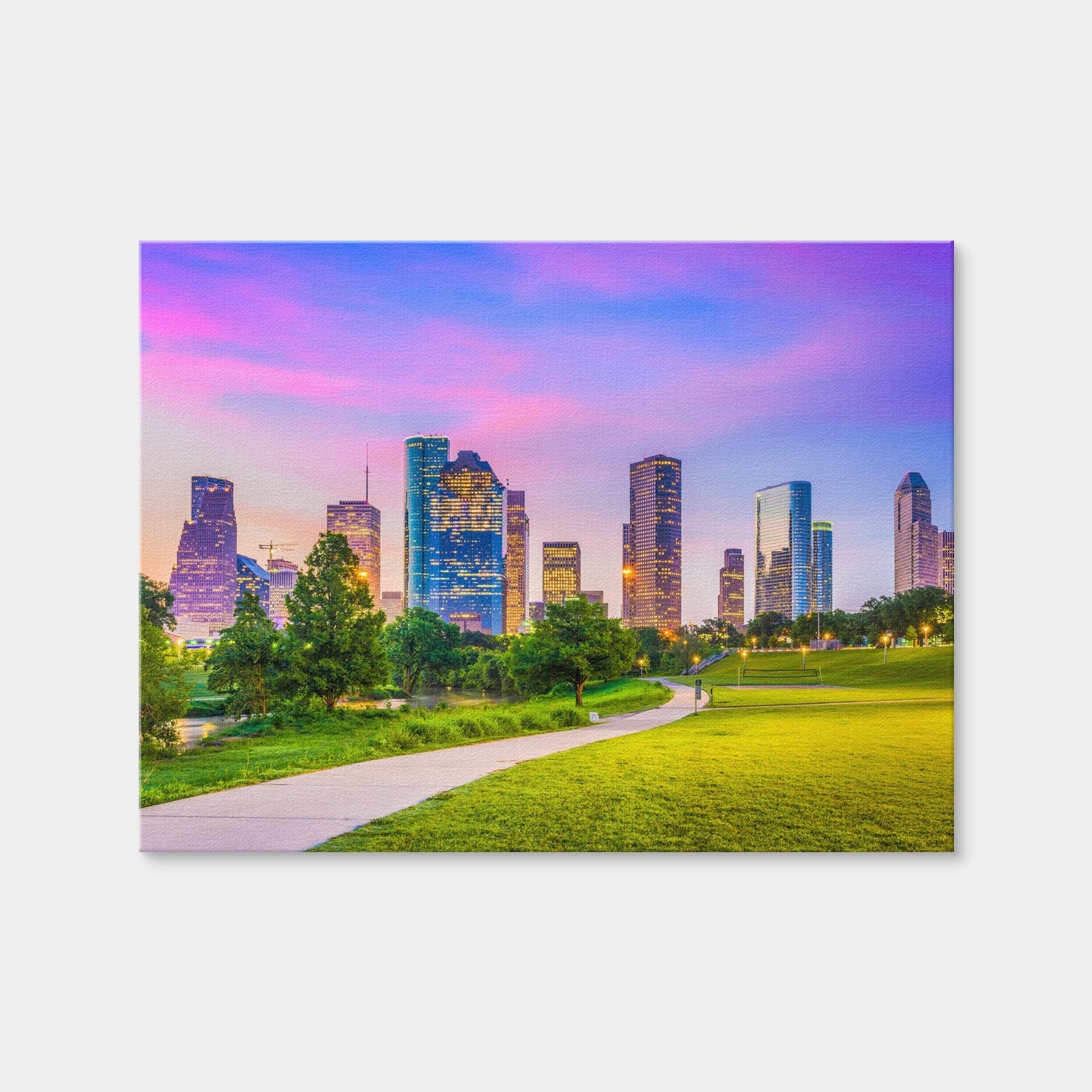 AUTO-MOCKUP WHITE | Houston Cityscape | 1 Piece | Gallery Wrap Canvas | group=4x3