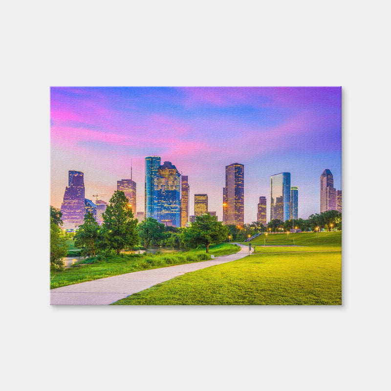 AUTO-MOCKUP WHITE | Houston Cityscape | 1 Piece | Gallery Wrap Canvas | group=4x3