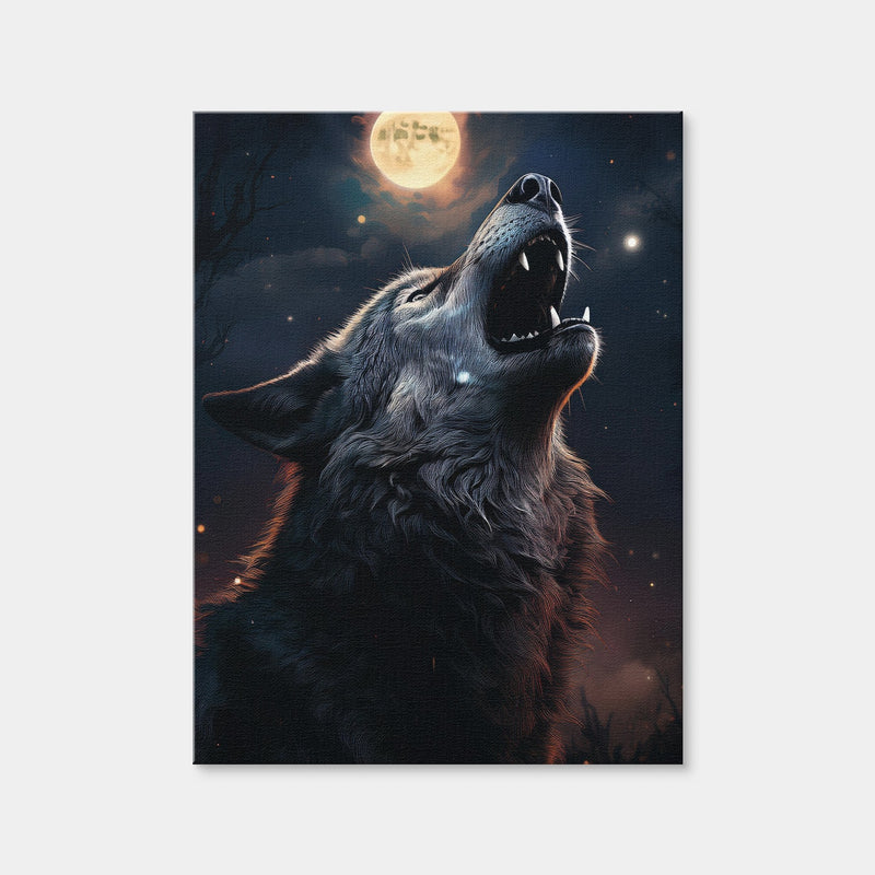 AUTO-MOCKUP WHITE | Howling Wolf | 1 Piece | Gallery Wrap Canvas | group=3x4