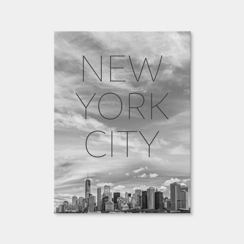 AUTO-MOCKUP WHITE | Hudson River Text & Skyline | 1 Piece | Gallery Wrap Canvas | group=3x4