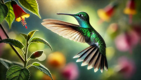Hummingbird in Motion Wall Art