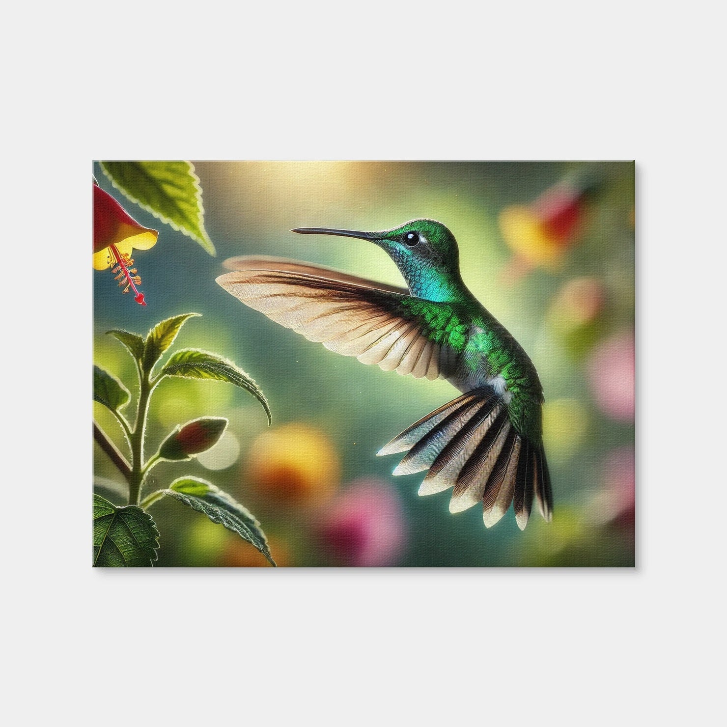 AUTO-MOCKUP WHITE | Hummingbird in Motion | 1 Piece | Gallery Wrap Canvas | group=4x3