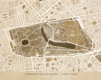 Hyde Park Map Wall Art