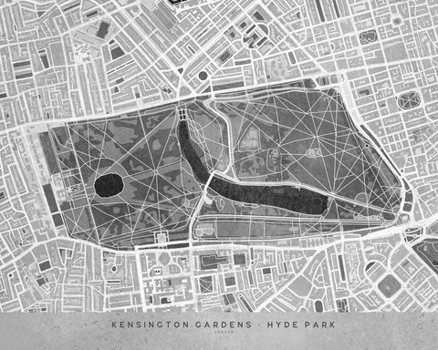 Hyde Park Map 2 Wall Art