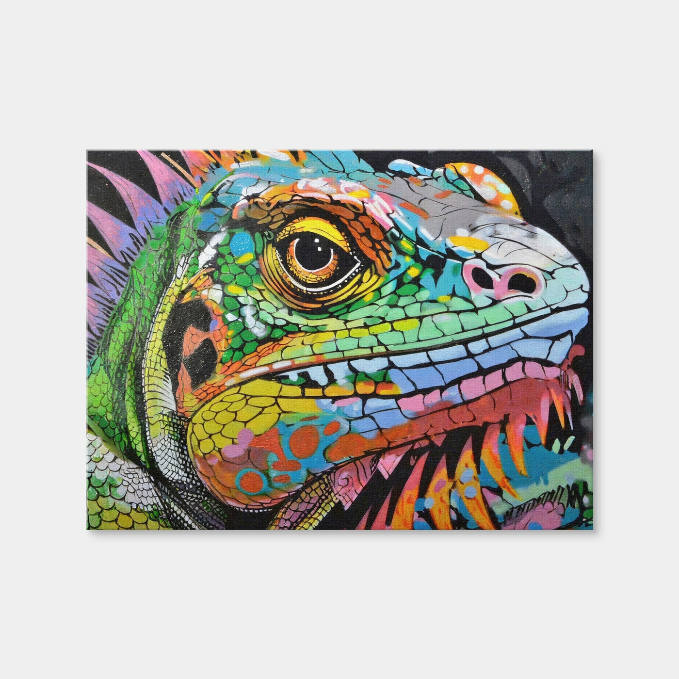 AUTO-MOCKUP WHITE | Iguana Graffiti | 1 Piece | Gallery Wrap | group=4x3