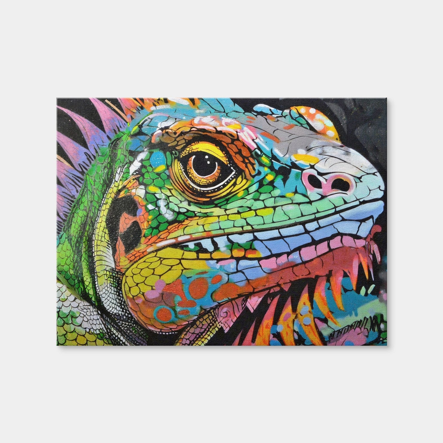 AUTO-MOCKUP WHITE | Iguana Graffiti | 1 Piece | Gallery Wrap | group=4x3