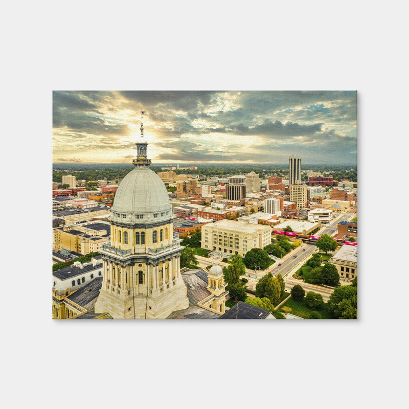 AUTO-MOCKUP WHITE | Illinois State Capitol & Springfield | 1 Piece | Gallery Wrap Canvas | group=4x3