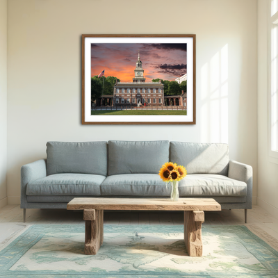 AUTO-MOCKUP ROOM | Independence Hall Sunset Wall Art