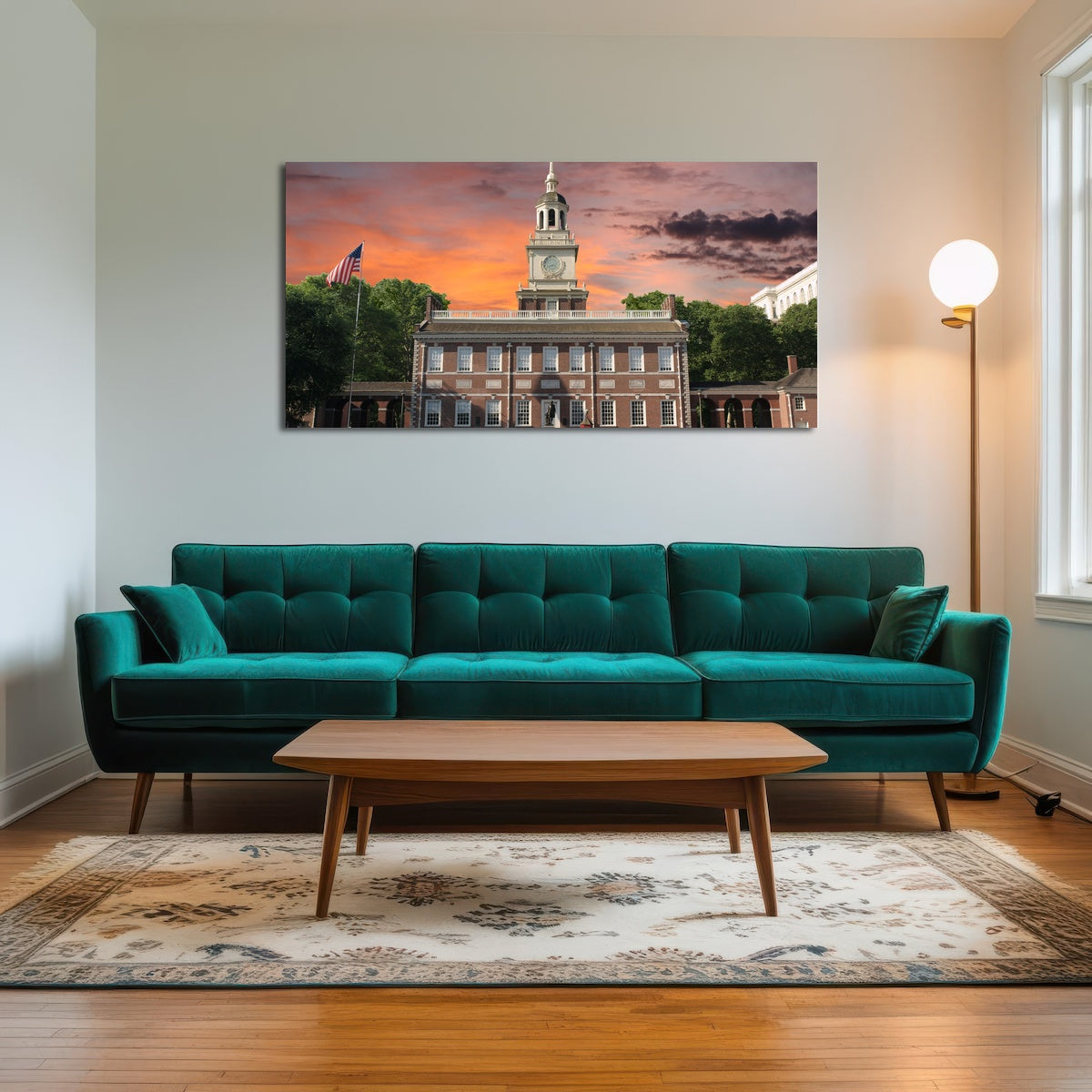 AUTO-MOCKUP ROOM | Independence Hall Sunset