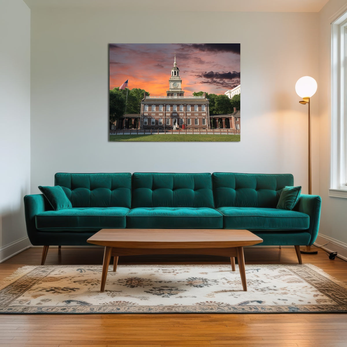 AUTO-MOCKUP ROOM | Independence Hall Sunset