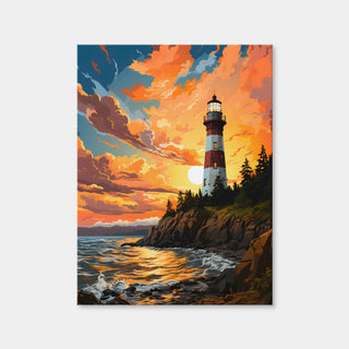 AUTO-MOCKUP WHITE | India - Kovalam Lighthouse | 1 Piece | Gallery Wrap Canvas | group=3x4