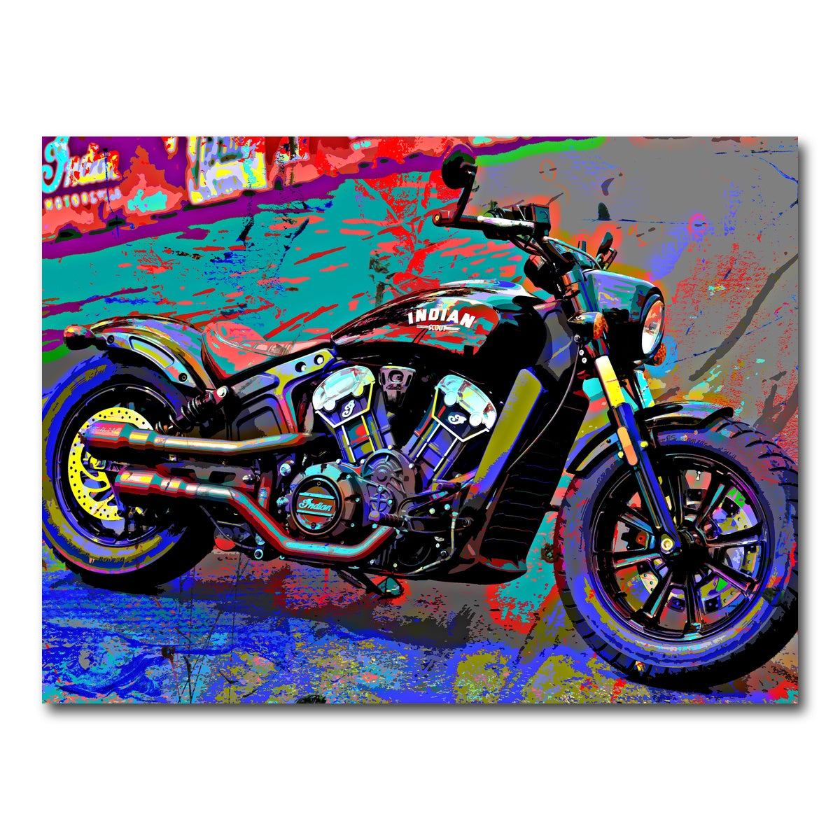 AUTO-MOCKUP WHITE | Indian Motorcycle | 1 Piece | Gallery Wrap Canvas | group=4x3