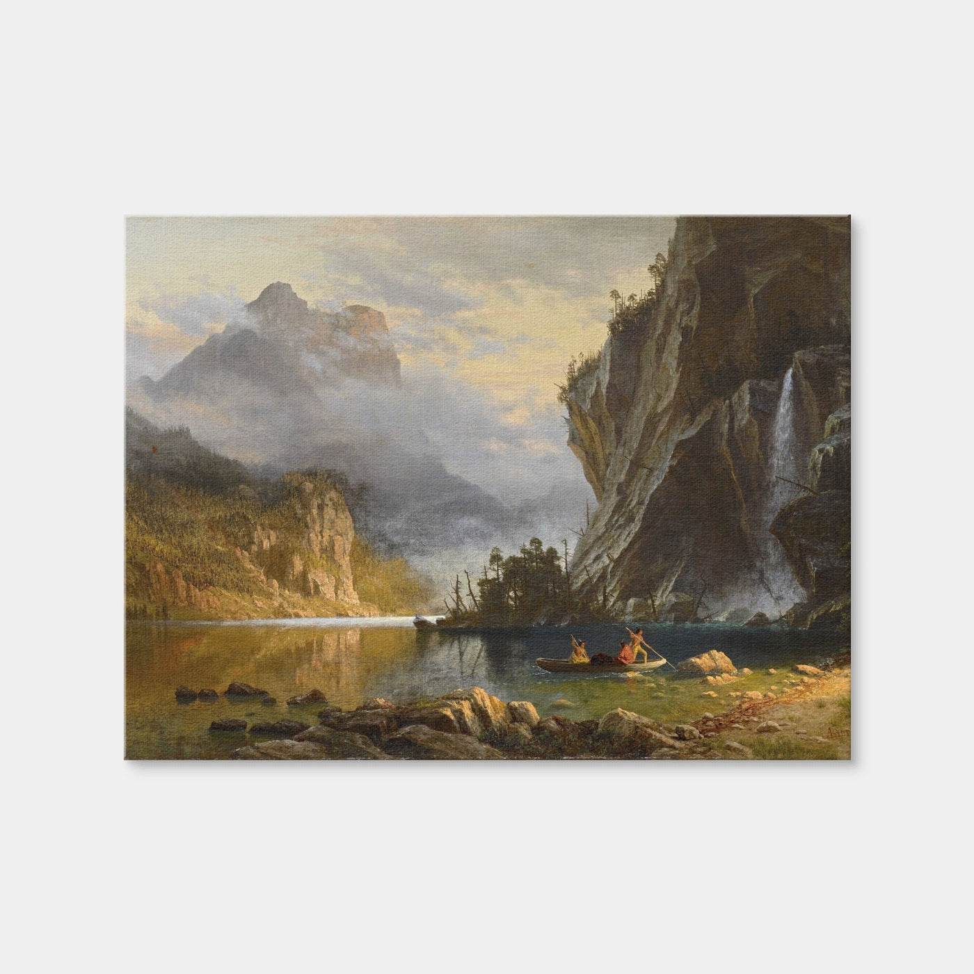 AUTO-MOCKUP WHITE | Indians Spear Fishing | 1 Piece | Gallery Wrap | group=4x3