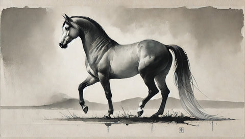 Ink Wash Horse Wall Art