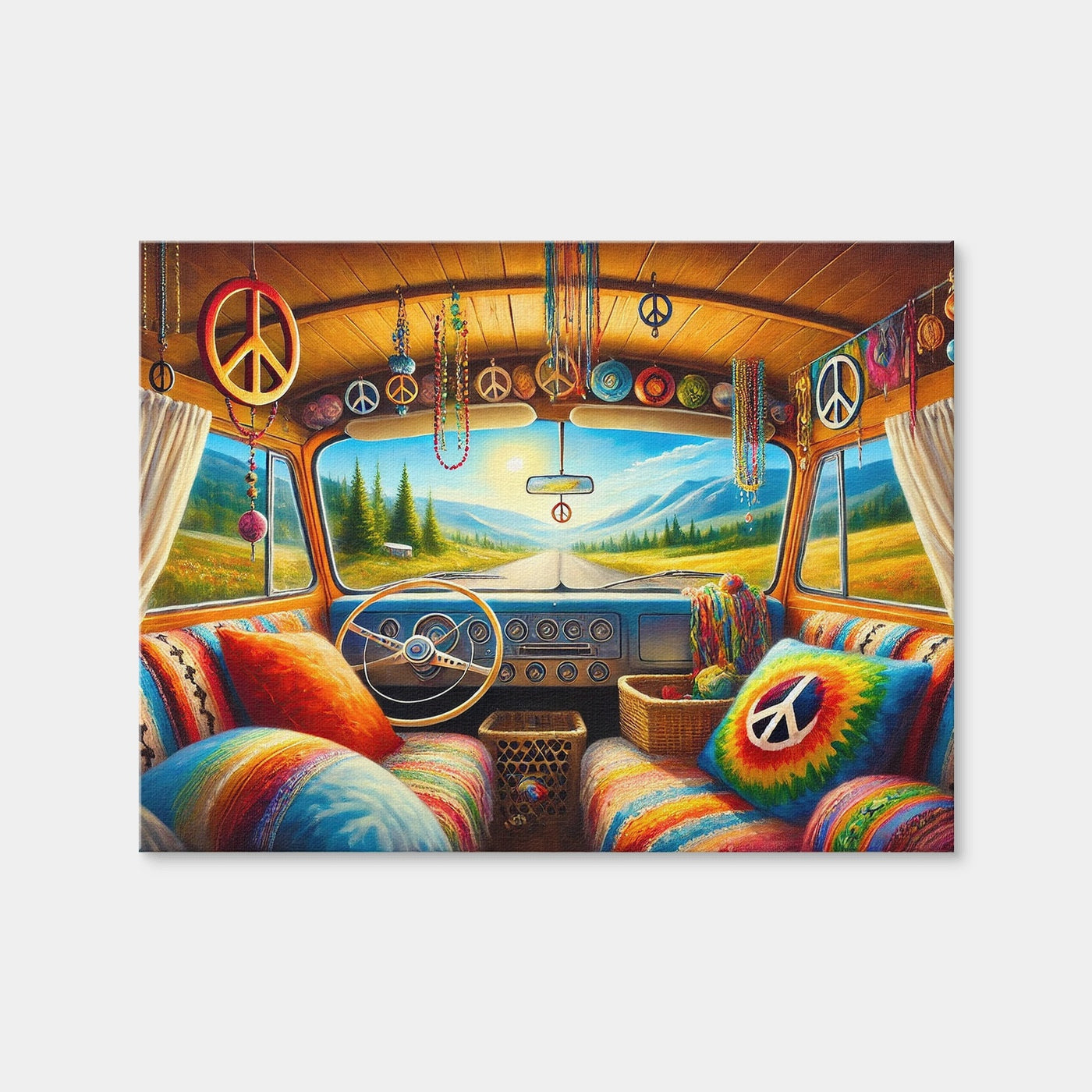 AUTO-MOCKUP WHITE | Inside a Hippie Van | 1 Piece | Gallery Wrap Canvas | group=4x3