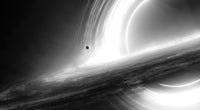 Interstellar Gargantua Grayscale Wall Art