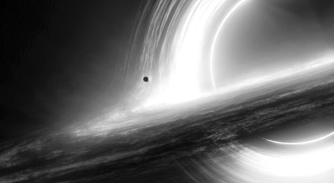 Interstellar Gargantua Grayscale Wall Art