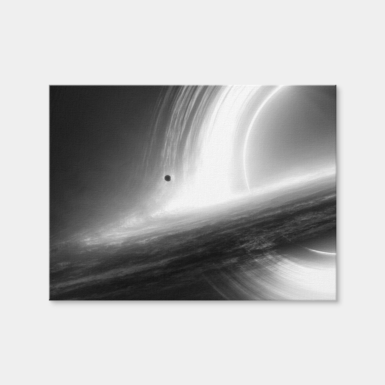 AUTO-MOCKUP WHITE | Interstellar Gargantua Grayscale | 1 Piece | Gallery Wrap | group=4x3