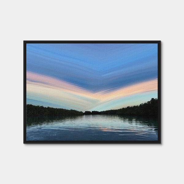 Into the Blue Wall Art — Framed Canvas Format preview
